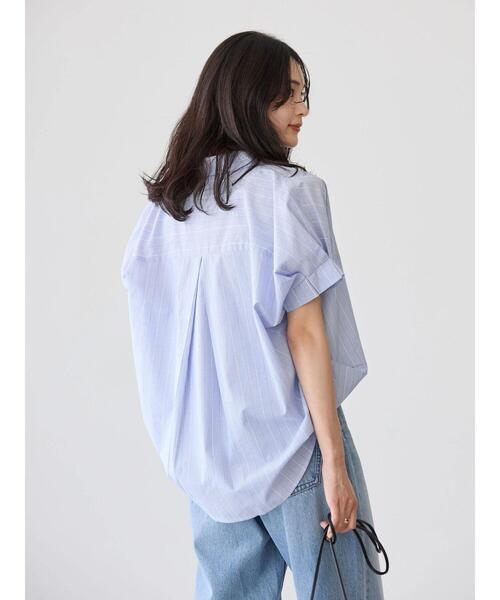AMERICAN HOLIC(アメリカンホリック)の「UVカット袖タックフレンチスリーブシャツ(シャツ/ブラウス・レディース・ネイビー系2/グリーン系その他3・L/M)」の14枚目の写真