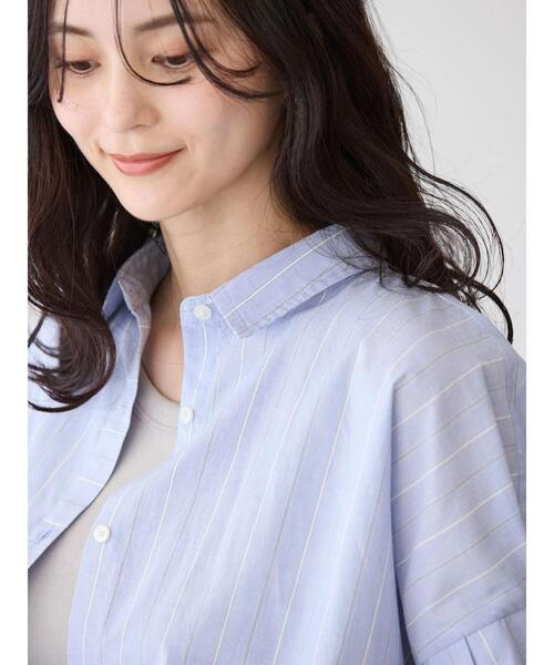 AMERICAN HOLIC(アメリカンホリック)の「UVカット袖タックフレンチスリーブシャツ(シャツ/ブラウス・レディース・ネイビー系2/グリーン系その他3・L/M)」の15枚目の写真