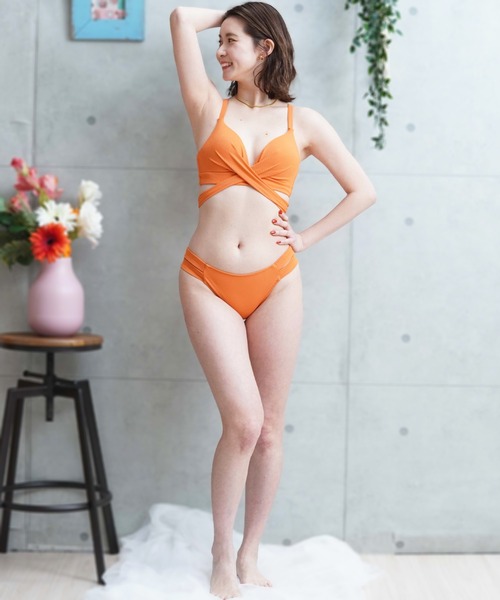 【新品】LAETITIA 水着 ムラスポ限定 クロスビキニ ホワイト ショーツ LAETITIA レリッタ 水着 レディース クロス 無地 440801