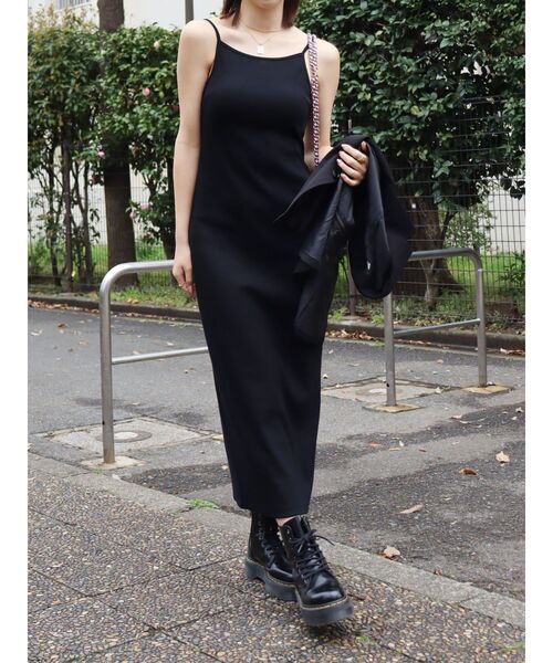 EVRIS（エヴリス）の「リブキャミソールロングワンピース（ワンピース・レディース・ブラック/ブルー/グレー/ホワイト・FREE）」の10枚目の写真