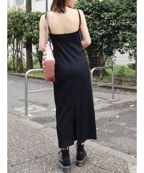 EVRIS（エヴリス）の「リブキャミソールロングワンピース（ワンピース・レディース・ブラック/ブルー/グレー/ホワイト・FREE）」の11枚目の写真