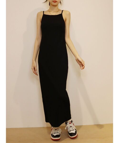 EVRIS（エヴリス）の「リブキャミソールロングワンピース（ワンピース・レディース・ブラック/ブルー/グレー/ホワイト・FREE）」の13枚目の写真