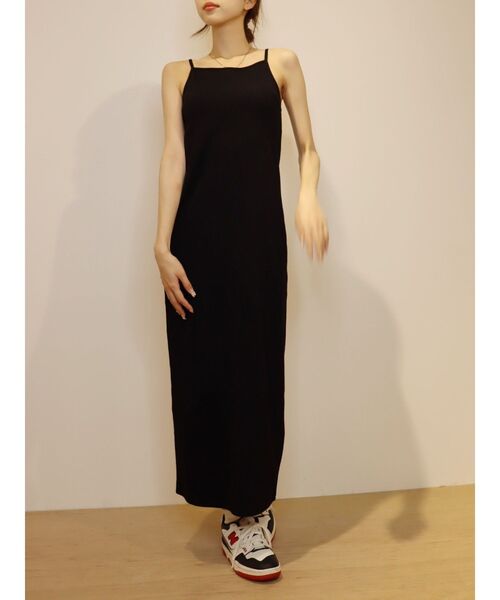 EVRIS（エヴリス）の「リブキャミソールロングワンピース（ワンピース・レディース・ブラック/ブルー/グレー/ホワイト・FREE）」の15枚目の写真