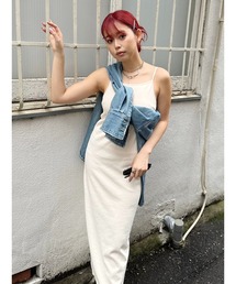 EVRIS | リブキャミソールロングワンピース(ワンピース)