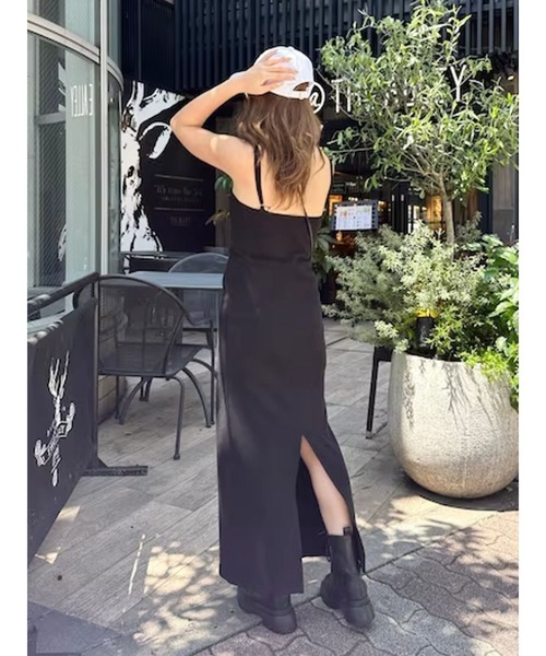 EVRIS（エヴリス）の「リブキャミソールロングワンピース（ワンピース・レディース・ブラック/ブルー/グレー/ホワイト・FREE）」の21枚目の写真