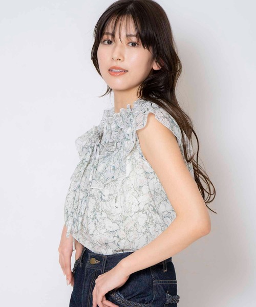 NOELA（ノエラ）の「フリルギャザーブラウス（シャツ/ブラウス・レディース・グリーン/グレー/ブルー・フリー）」の17枚目の写真