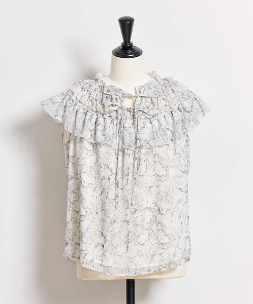 NOELA（ノエラ）の「フリルギャザーブラウス（シャツ/ブラウス・レディース・グリーン/グレー/ブルー・フリー）」の12枚目の写真