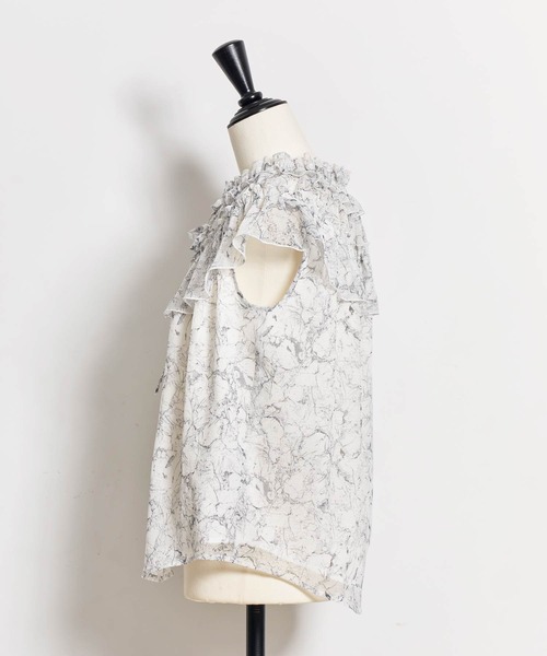 NOELA（ノエラ）の「フリルギャザーブラウス（シャツ/ブラウス・レディース・グリーン/グレー/ブルー・フリー）」の13枚目の写真