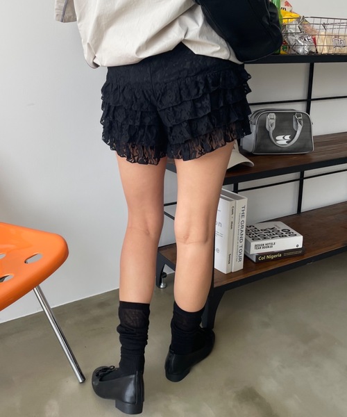SHAGGIE（シャギー）の「レ―スショートパンツ（その他パンツ・レディース・ブラック/レッド/ホワイト・FREE）」の9枚目の写真