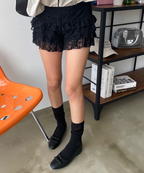 SHAGGIE（シャギー）の「レ―スショートパンツ（その他パンツ・レディース・ブラック/レッド/ホワイト・FREE）」の8枚目の写真