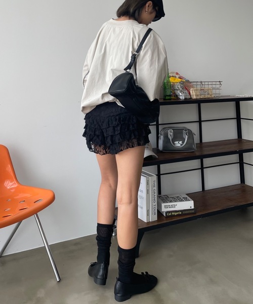 SHAGGIE（シャギー）の「レ―スショートパンツ（その他パンツ・レディース・ブラック/レッド/ホワイト・FREE）」の11枚目の写真