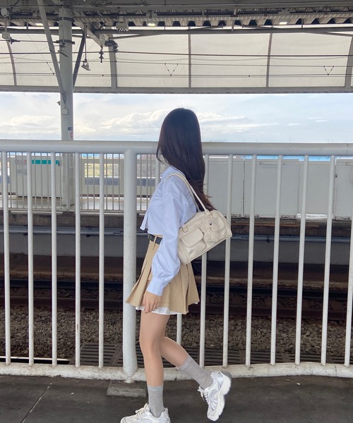 RiLi（リリ）の「ストライプショート丈シャツ【RL】（シャツ/ブラウス・レディース・ブルー/アイボリー・FREE）」の10枚目の写真