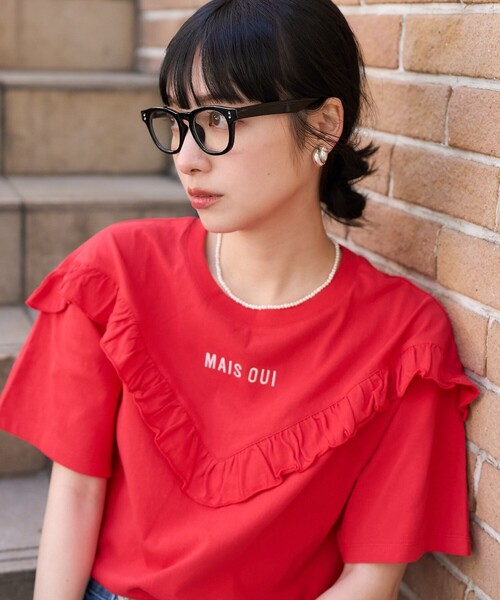 【新品・未使用】イチパーセント　ロゴフリルTシャツ お取り寄せ】イチゴミルク プリントTシャツ | *Fluffy Souffle*
