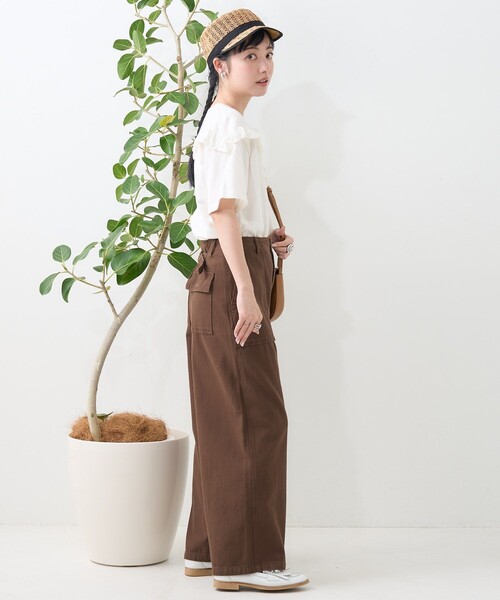 FREAK'S STORE（フリークスストア）の「Vフリル ロゴTシャツ（Tシャツ/カットソー・レディース・オフホワイト/レッド/ブラック・ﾌﾘ-）」の11枚目の写真