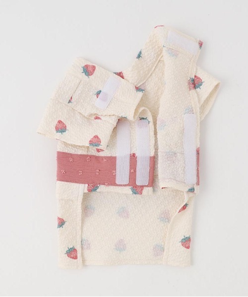 moncheri（モンシェリ）の「冷感水彩いちご柄浴衣（ペットウェア・レディース・ピンク・S/M/L/XL/XS/2M）」の9枚目の写真