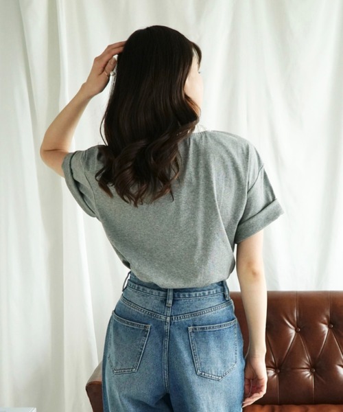 Jasmine Grandiflorum(ジャスミングランディフローラム)の「【Jasmine】リボンハーフスリーブTシャツ(Tシャツ/カットソー・レディース・グレー/その他/ホワイト/その他1・FREE)」の11枚目の写真