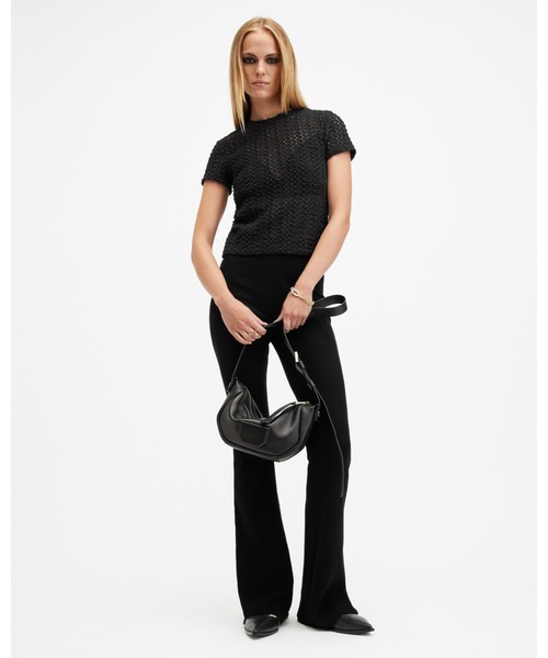 ALLSAINTS(オールセインツ)の「KARMA CROCHET STEVIE SLIM FIT T-SHIRT | KARMA クロシェ スティービー スリム フィット Tシャツ(Tシャツ/カットソー・レディース・ブラック・2/4/6/8/10/12)」の18枚目の写真