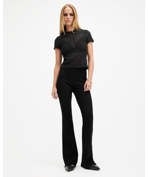 ALLSAINTS(オールセインツ)の「KARMA CROCHET STEVIE SLIM FIT T-SHIRT | KARMA クロシェ スティービー スリム フィット Tシャツ(Tシャツ/カットソー・レディース・ブラック・2/4/6/8/10/12)」の19枚目の写真