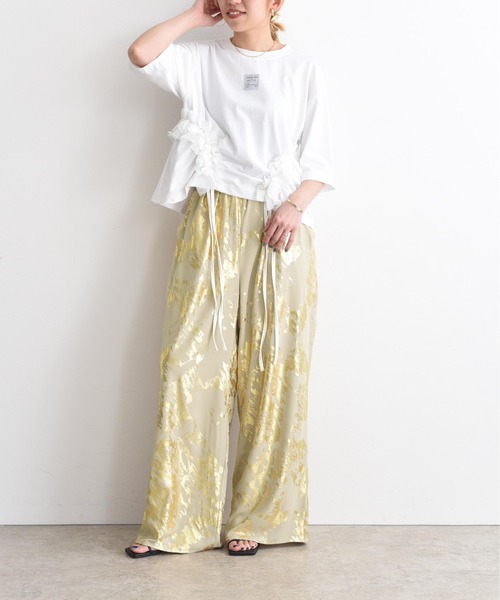 Eimee Law（エイミーロウ）の「箔プリント リラックスパンツ（その他パンツ・レディース・ライトグレー/ベージュ/ダークグレー・38/FREE）」の5枚目の写真