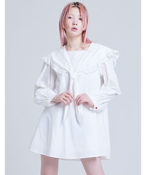 Little sunny bite（リトルサニーバイト）の「【8】【it】【Little Sunny Bite 】sailor collar dress（ドレス・レディース・ブラック/ブルー・SMALL）」の8枚目の写真