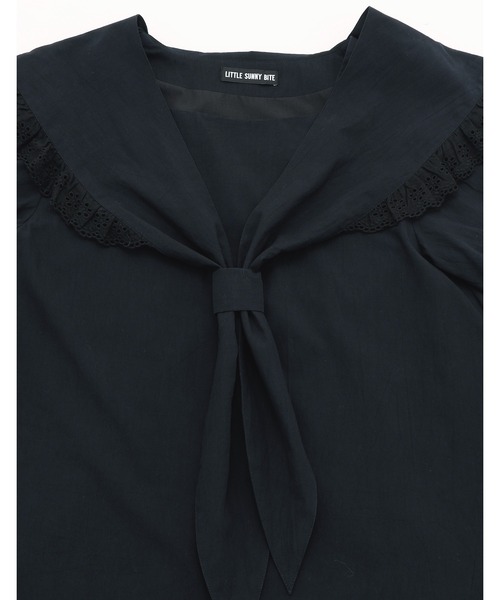 Little sunny bite（リトルサニーバイト）の「【8】【it】【Little Sunny Bite 】sailor collar dress（ドレス・レディース・ブラック/ブルー・SMALL）」の21枚目の写真