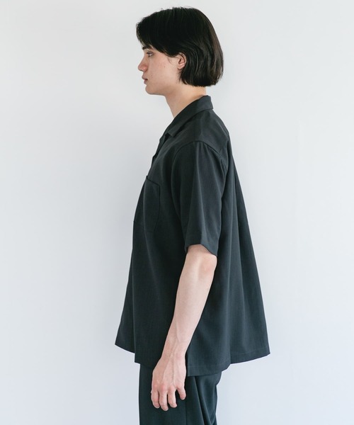 URBAN RESEARCH DOORS（アーバンリサーチドアーズ）の「『吸水速乾』セオアルファドライパナマオープンカラーシャツ（シャツ/ブラウス・メンズ・ネイビー/ブラウン系その他/チャコールグレー・MEDIUM/LARGE/X-LARGE）」の17枚目の写真