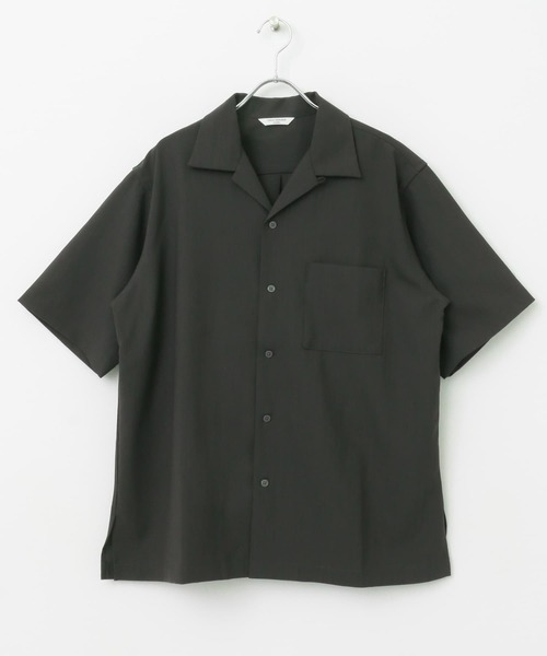 URBAN RESEARCH DOORS（アーバンリサーチドアーズ）の「『吸水速乾』セオアルファドライパナマオープンカラーシャツ（シャツ/ブラウス・メンズ・ネイビー/ブラウン系その他/チャコールグレー・MEDIUM/LARGE/X-LARGE）」の8枚目の写真