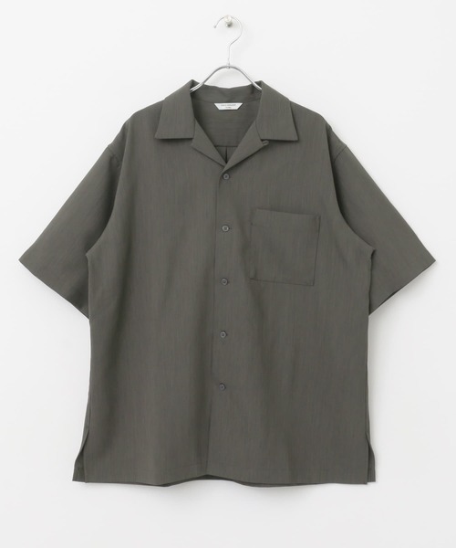 URBAN RESEARCH DOORS（アーバンリサーチドアーズ）の「『吸水速乾』セオアルファドライパナマオープンカラーシャツ（シャツ/ブラウス・メンズ・ネイビー/ブラウン系その他/チャコールグレー・MEDIUM/LARGE/X-LARGE）」の7枚目の写真