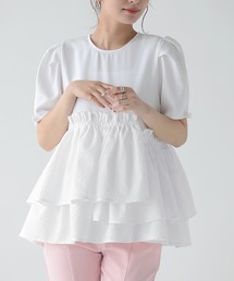 O.S.K | [O.S.K] アシメペプラムジャガードトップス(シャツ/ブラウス)