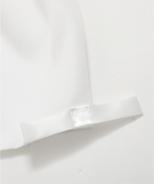 O.S.K（オーエスケー）の「[O.S.K] アシメペプラムジャガードトップス（シャツ/ブラウス・レディース・ブラック/ホワイト・FREE）」の13枚目の写真