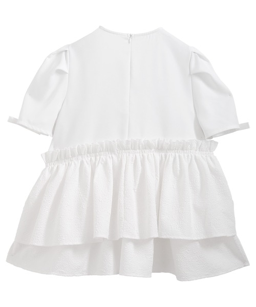 O.S.K（オーエスケー）の「[O.S.K] アシメペプラムジャガードトップス（シャツ/ブラウス・レディース・ブラック/ホワイト・FREE）」の19枚目の写真