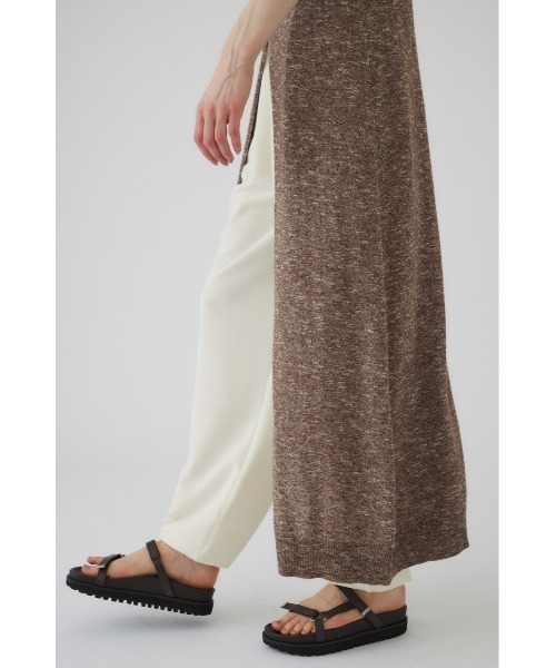 リムアーク バックロングトップス rim.ark ニット ブラウン RIM.ARK（リムアーク）の「Vintage like long knit（ニット/セーター