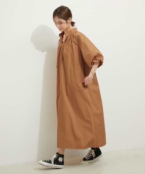 le cercle ADAM ET ROPE'(ルセルクルアダムエロペ)の「バルーンスリーブ ワンピース(ワンピース・レディース・イエロー系その他3/ホワイト/ネイビー・FREE)」の22枚目の写真