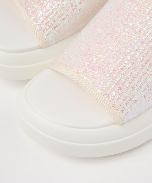 niko and...（ニコアンド）の「オリジナルキラキラスライドサンダル（サンダル・レディース・アイボリー/ブラック・MEDIUM/LARGE）」の14枚目の写真