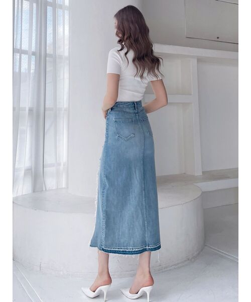 GYDA（ジェイダ）の「Square gyda MOLDハーフスリーブニットトップス（ニット/セーター・レディース・オフホワイト/ブラック・FREE）」の11枚目の写真