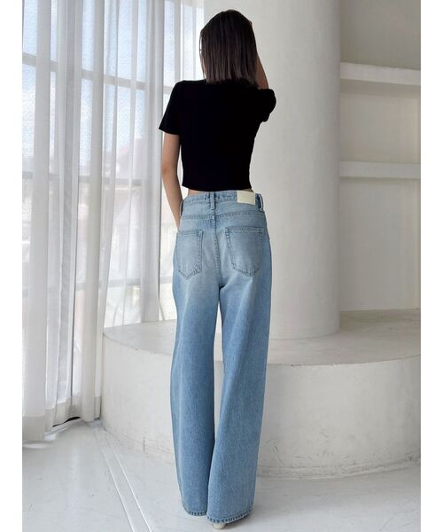 GYDA（ジェイダ）の「Square gyda MOLDハーフスリーブニットトップス（ニット/セーター・レディース・オフホワイト/ブラック・FREE）」の18枚目の写真