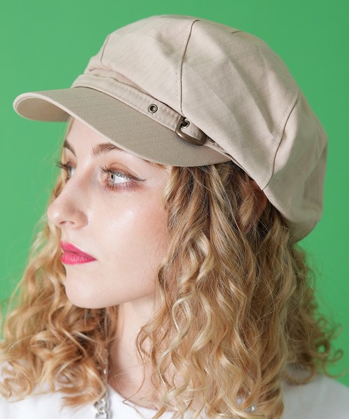 an meets zakka(アンミツザッカ)の「an meets zakka ベルトポイントヘリンボーンキャスケット / メンズ レディース 帽子(キャスケット・メンズ・ブラック/ブラウン/ベージュ・ONESIZE)」の6枚目の写真