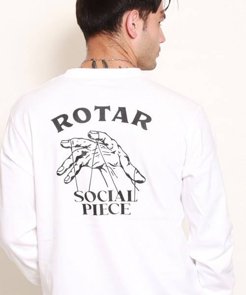 ROTAR(ローター)の「SOCIAL PIECE LS Tee(Tシャツ/カットソー・メンズ・ライム/ホワイト/サンドベージュ/スミクロ・X-LARGE/LARGE/MEDIUM/SMALL)」の1枚目の写真