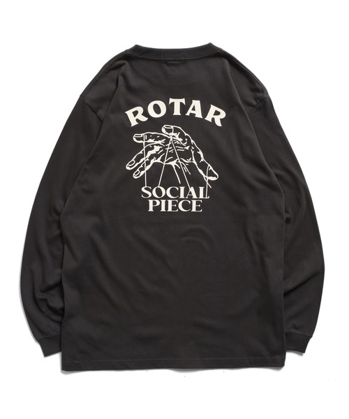ROTAR(ローター)の「SOCIAL PIECE LS Tee(Tシャツ/カットソー・メンズ・ライム/ホワイト/サンドベージュ/スミクロ・X-LARGE/LARGE/MEDIUM/SMALL)」の2枚目の写真