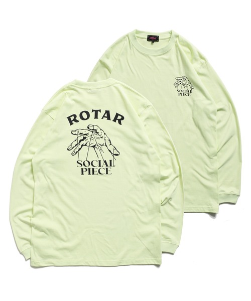 ROTAR(ローター)の「SOCIAL PIECE LS Tee(Tシャツ/カットソー・メンズ・ライム/ホワイト/サンドベージュ/スミクロ・X-LARGE/LARGE/MEDIUM/SMALL)」の4枚目の写真