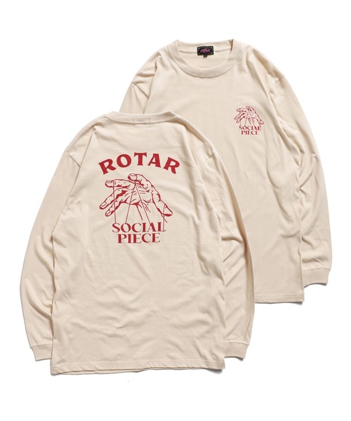 ROTAR(ローター)の「SOCIAL PIECE LS Tee(Tシャツ/カットソー・メンズ・ライム/ホワイト/サンドベージュ/スミクロ・X-LARGE/LARGE/MEDIUM/SMALL)」の8枚目の写真