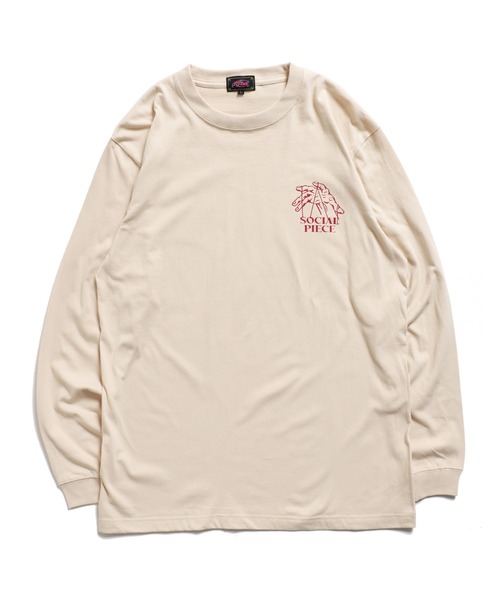 ROTAR(ローター)の「SOCIAL PIECE LS Tee(Tシャツ/カットソー・メンズ・ライム/ホワイト/サンドベージュ/スミクロ・X-LARGE/LARGE/MEDIUM/SMALL)」の21枚目の写真