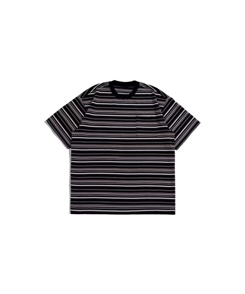 GENXDER（ノンジェンダー）の「【GENXDER】ボーダー柄ルーズフィットTシャツ (SS)（Tシャツ/カットソー・メンズ・ブラック/ホワイト・LARGE/X-LARGE/XX-LARGE）」の6枚目の写真