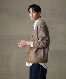 ADAM ET ROPE' | ルーズシルエット スプレーグラデーション Vネック カーディガン / ユニセックス(カーディガン/ボレロ)