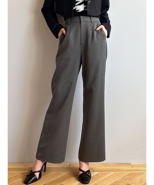 RESEXXY（リゼクシー）の「ストレートパンツ（その他パンツ・レディース・チャコールグレー/イエロー/ブラック・FREE）」の3枚目の写真