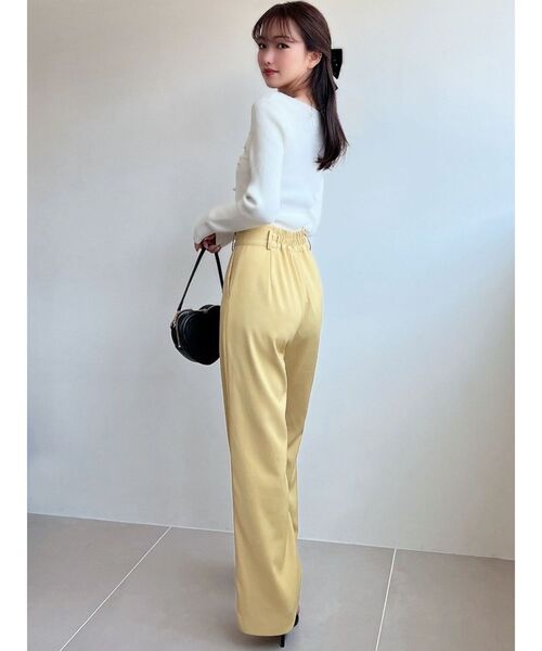 RESEXXY（リゼクシー）の「ストレートパンツ（その他パンツ・レディース・チャコールグレー/イエロー/ブラック・FREE）」の5枚目の写真