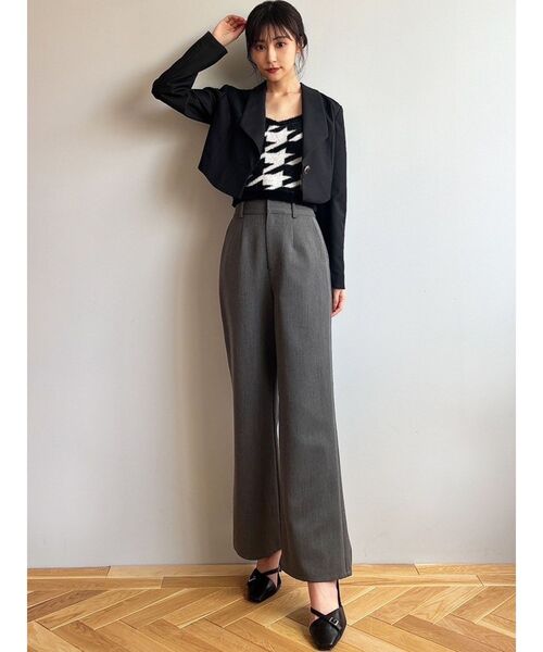 RESEXXY（リゼクシー）の「ストレートパンツ（その他パンツ・レディース・チャコールグレー/イエロー/ブラック・FREE）」の8枚目の写真