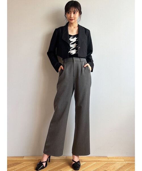 RESEXXY（リゼクシー）の「ストレートパンツ（その他パンツ・レディース・チャコールグレー/イエロー/ブラック・FREE）」の9枚目の写真