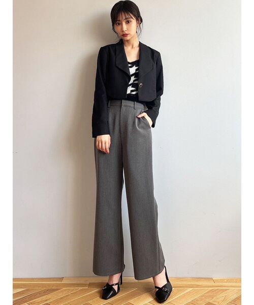 RESEXXY（リゼクシー）の「ストレートパンツ（その他パンツ・レディース・チャコールグレー/イエロー/ブラック・FREE）」の10枚目の写真