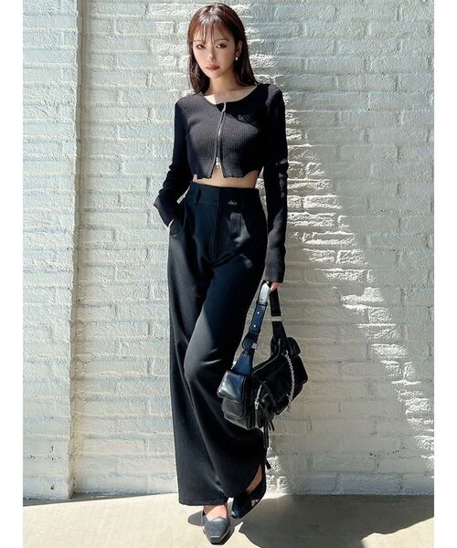 RESEXXY（リゼクシー）の「ストレートパンツ（その他パンツ・レディース・チャコールグレー/イエロー/ブラック・FREE）」の15枚目の写真